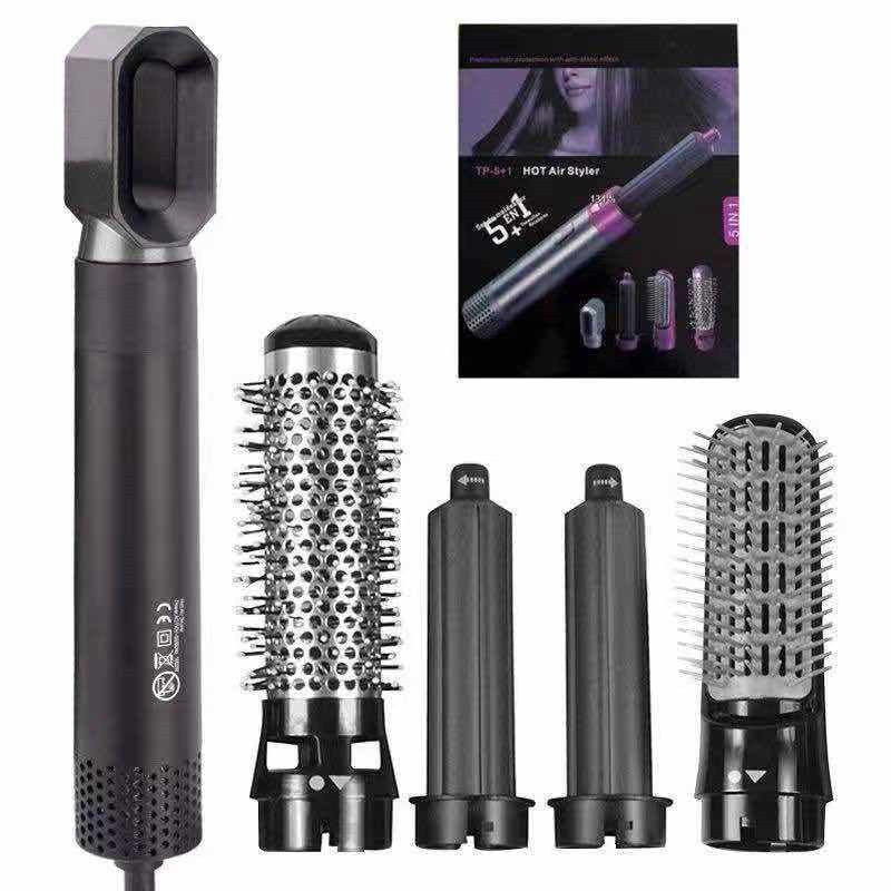 5-in-1 Hair Dryer Curling Iron Straightener with Negative Ion