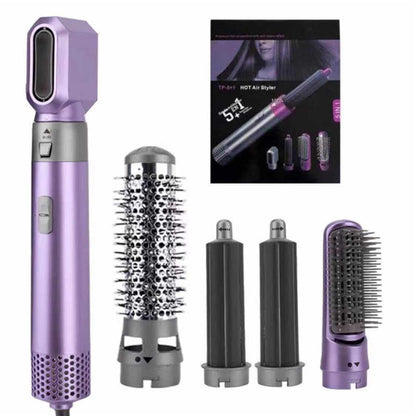 5-in-1 Hair Dryer Curling Iron Straightener with Negative Ion