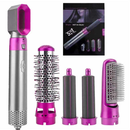 5-in-1 Hair Dryer Curling Iron Straightener with Negative Ion
